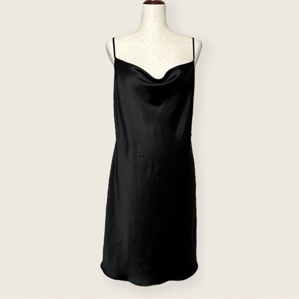 EUC | Primark | Draped Cowl Slip Mini Dress | Black | Size 10